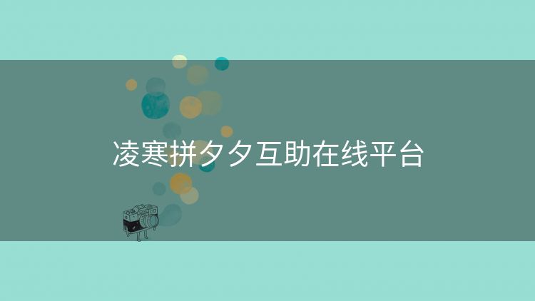 凌寒拼夕夕互助在线平台 凌寒拼夕夕互助在线平台