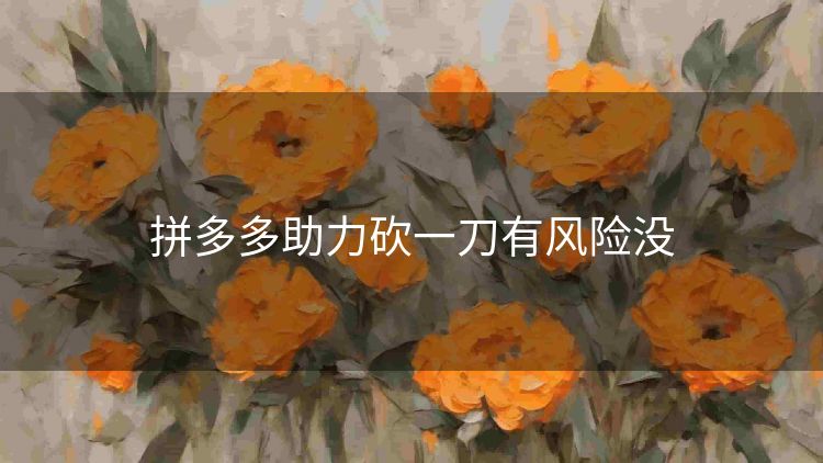 拼多多助力砍一刀有风险没 拼多多助力砍一刀有风险没
