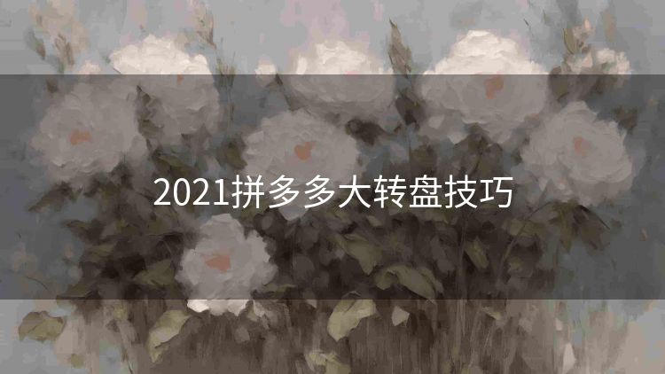 2021拼多多大转盘技巧 2021拼多多大转盘技巧