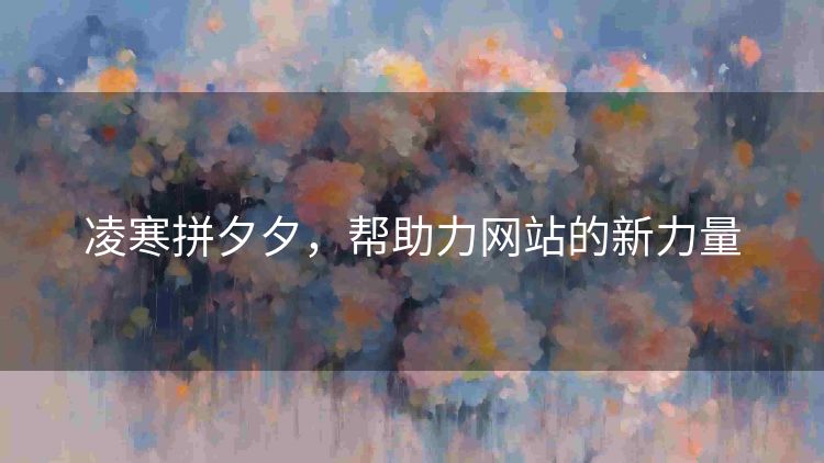 凌寒拼夕夕,帮助力网站的新力量 凌寒拼夕夕,帮助力网站的新力量