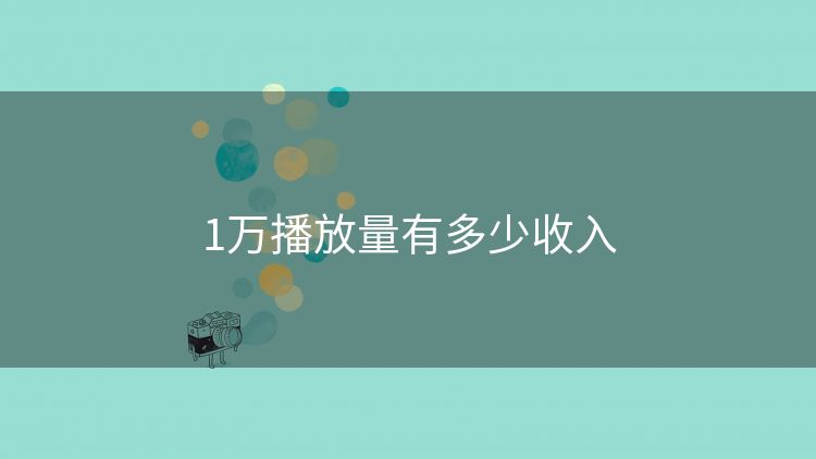1万播放量有多少收入