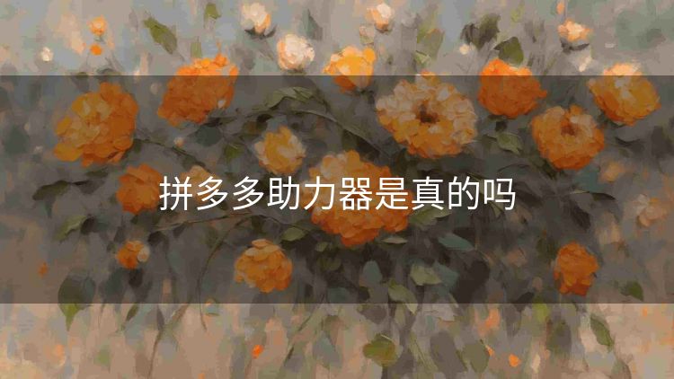 拼多多助力器是真的吗 拼多多助力器是真的吗