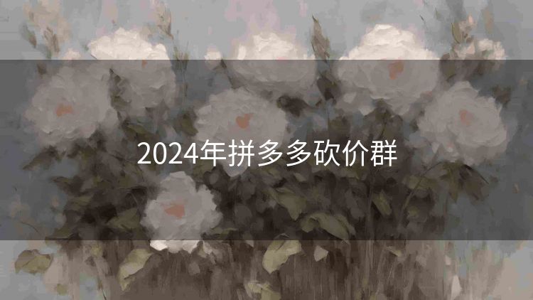 2024年拼多多砍价群 2024年拼多多砍价群