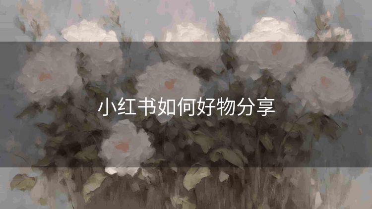 小红书如何好物分享