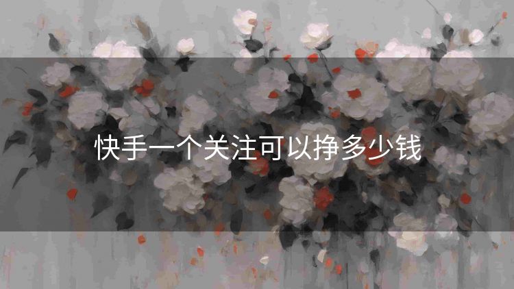 快手一个关注可以挣多少钱 快手一个关注可以挣多少钱