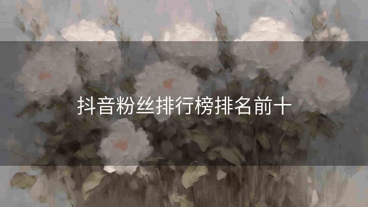 抖音粉丝排行榜排名前十