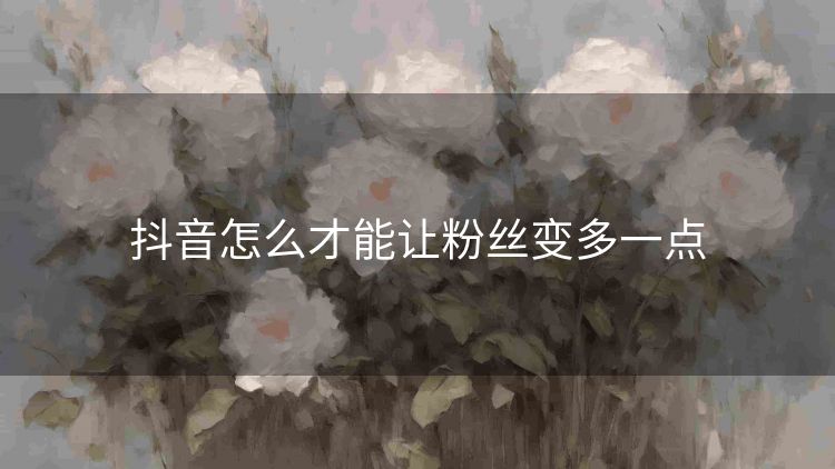 抖音怎么才能让粉丝变多一点 抖音怎么才能让粉丝变多一点