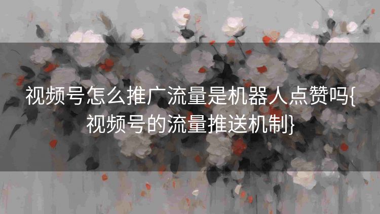 视频号怎么推广流量是机器人点赞吗{视频号的流量推送机制} 视频号怎么推广流量是机器人点赞吗{视频号的流量推送机制}