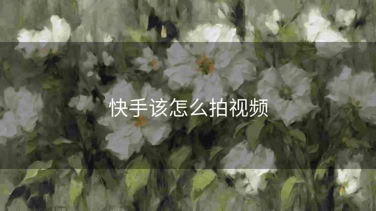 快手该怎么拍视频 快手该怎么拍视频