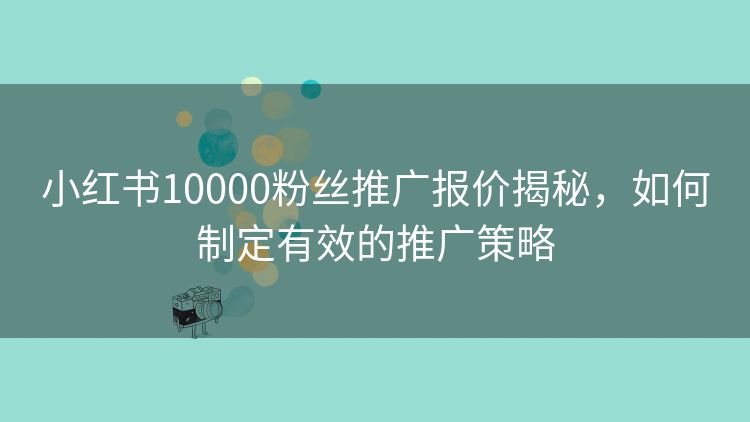 小红书10000粉丝推广报价揭秘，如何制定有效的推广策略