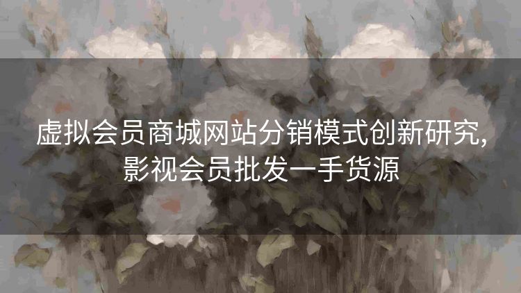 虚拟会员商城网站分销模式创新研究,影视会员批发一手货源 虚拟会员商城网站分销模式创新研究,影视会员批发一手货源
