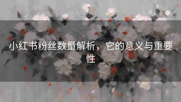 小红书粉丝数量解析,它的意义与重要性 小红书粉丝数量解析,它的意义与重要性